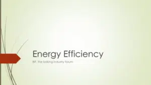 BEMA - BIF - Baking Industry Forum - Energy Efficiency