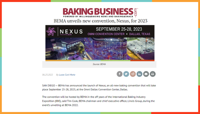 BEMA unveils new convention, nexus, for 2023
