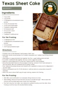 texas sheet cake recipe