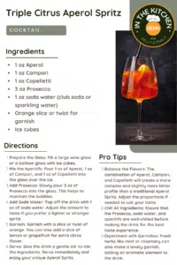 Triple Citrus Aperol Spritz