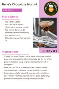 Rene’s Chocolate Martini