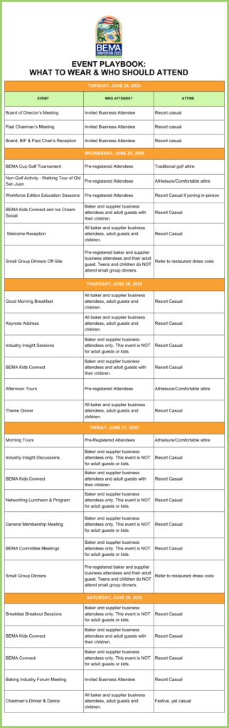 BEMA Convention 2025 Event Playbook